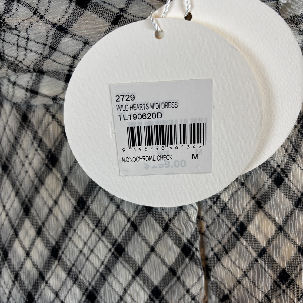 TALULAH La Maison Wild Heart Midi Dress Plaid NWT - Picture 8 of 9